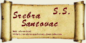Srebra Santovac vizit kartica
